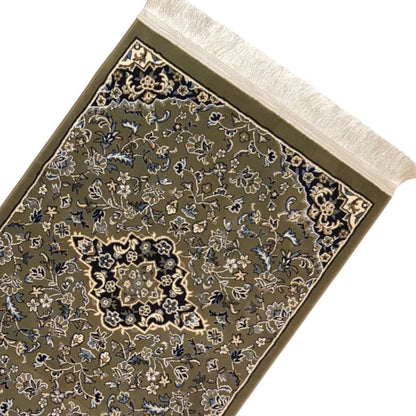 Al Rawdah Prayer Mat Inspired by Al-Masjid Nabawi, Crafted in Madina, Saudi Arabia (GREEN)