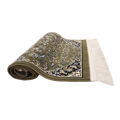 Al Rawdah Prayer Mat Inspired by Al-Masjid Nabawi, Crafted in Madina, Saudi Arabia (GREEN)